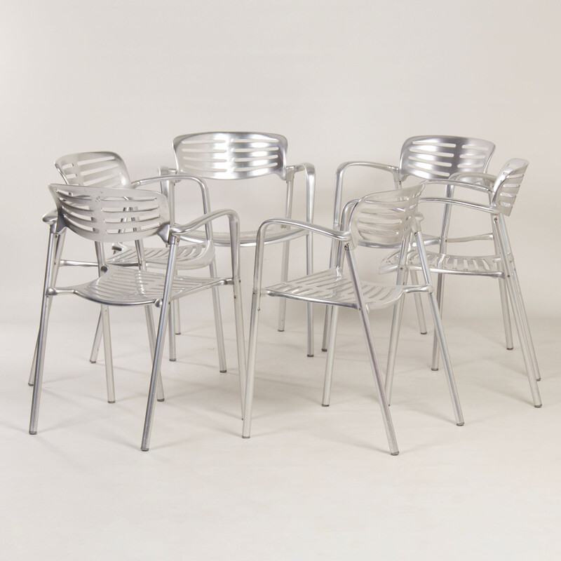 Conjunto de 6 cadeiras Toledo vintage de Jorge Pensi para Amat-3, década de 1980