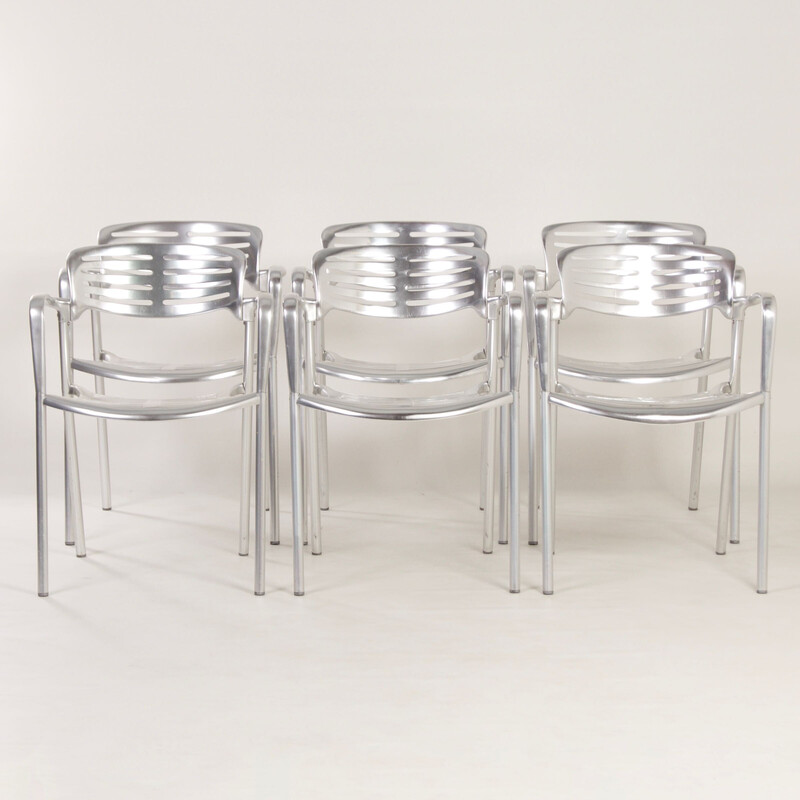 Set of 6 vintage Toledo chairs by Jorge Pensi for Amat-3, 1980s