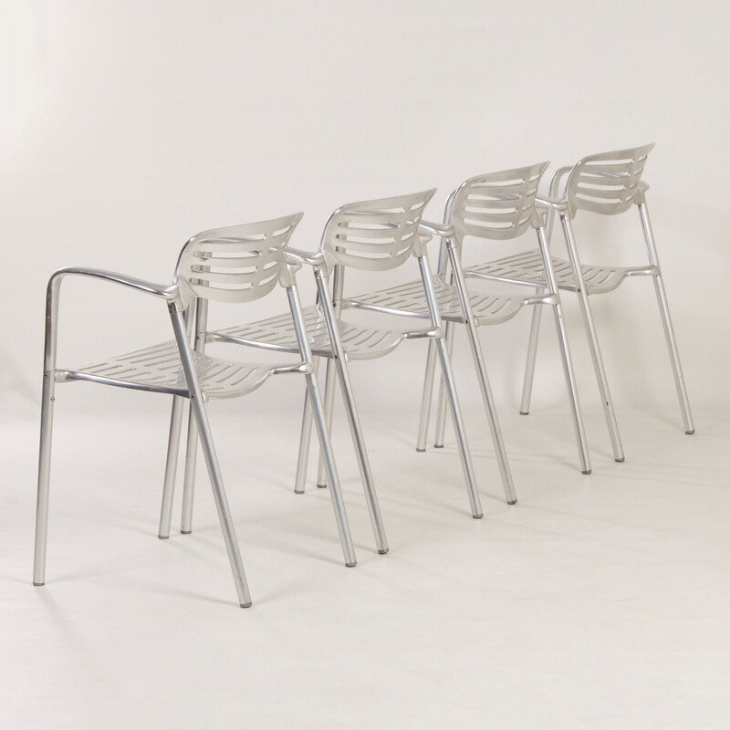 Set of 6 vintage Toledo chairs by Jorge Pensi for Amat-3, 1980s