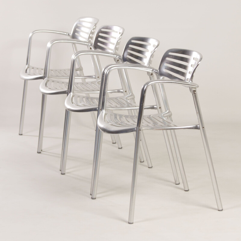 Set of 6 vintage Toledo chairs by Jorge Pensi for Amat-3, 1980s