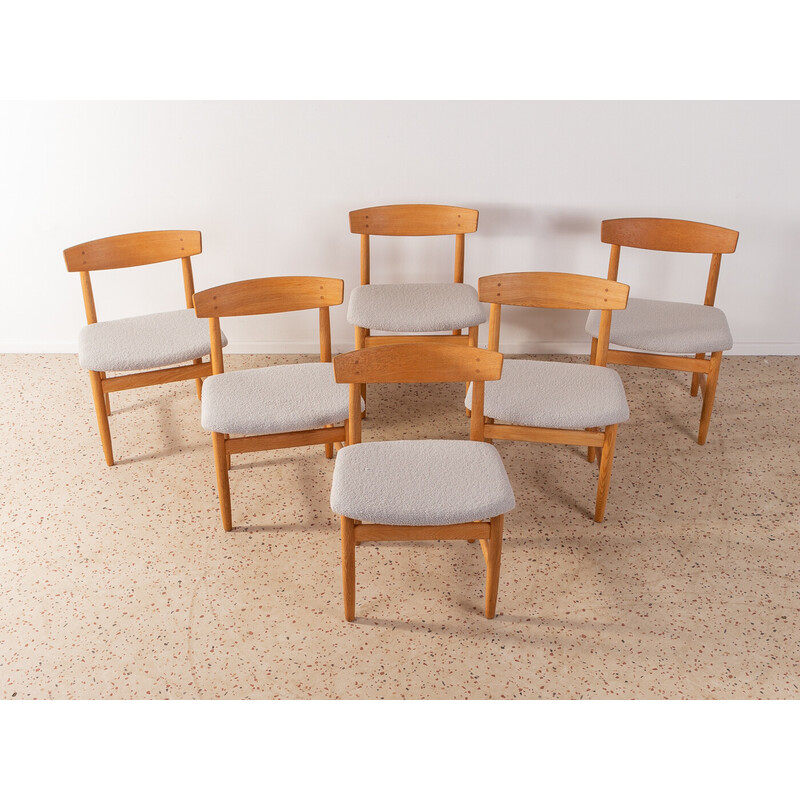 Set di 6 sedie da pranzo vintage di Børge Mogensen per Karl Andersson e Söner, Svezia, anni '50