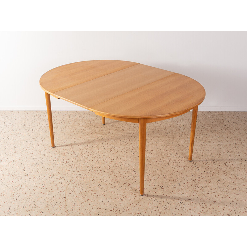 Mesa de comedor vintage de madera de roble, Dinamarca Años 60