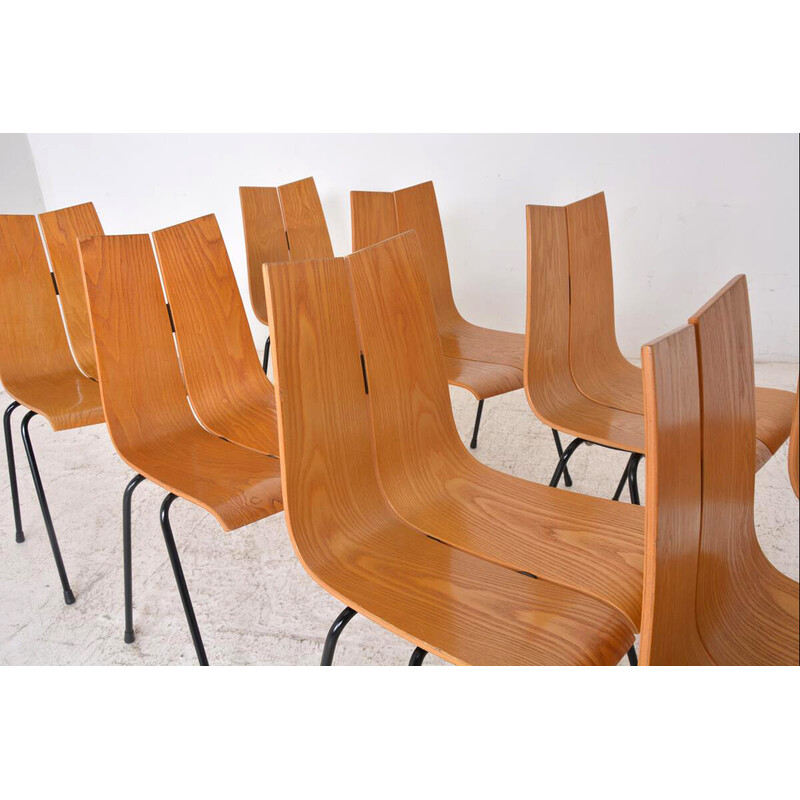 Set di 8 sedie vintage Ga di Hans Bellmann per Horgen-Glarus, Svizzera 1960