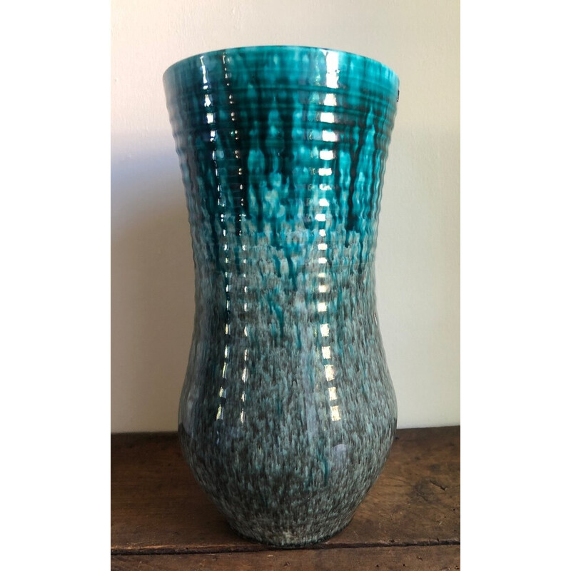 Vaso de cerâmica vintage do atelier Accolay, 1950