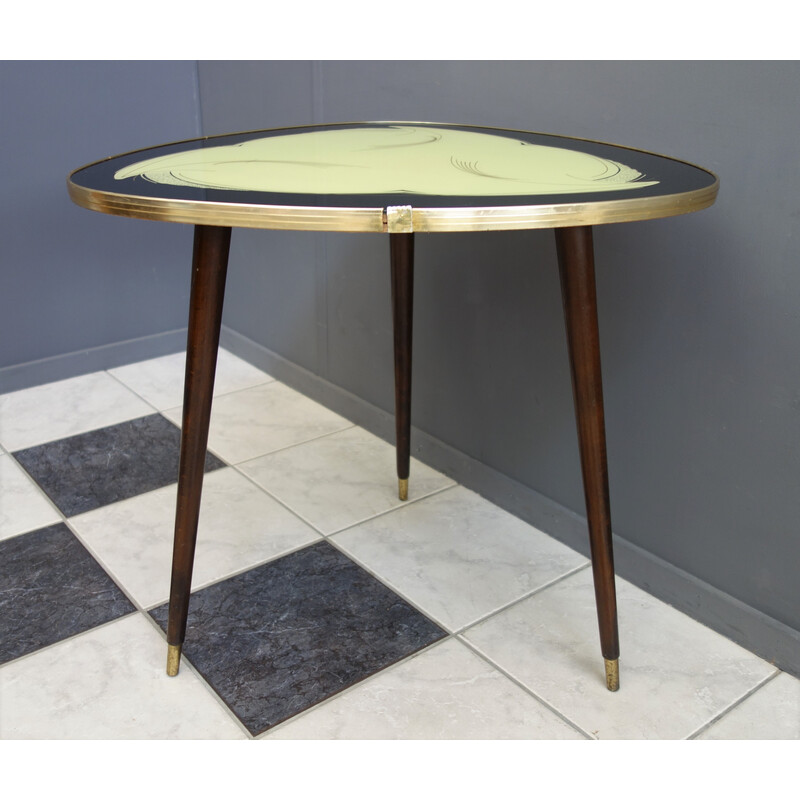 Vintage glazen salontafel, 1960