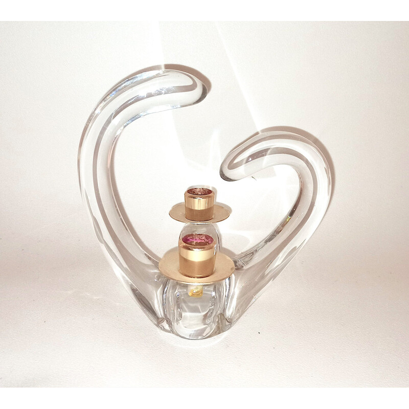 Vintage crystal candlestick by Schneider, 1960s