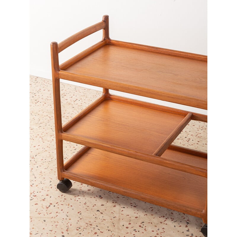 Vintage teak serving trolley by Johannes Andersen for Cfc Silkeborg, Denmark 1960s