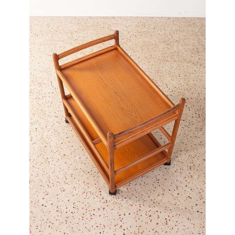 Vintage teak serving trolley by Johannes Andersen for Cfc Silkeborg, Denmark 1960s