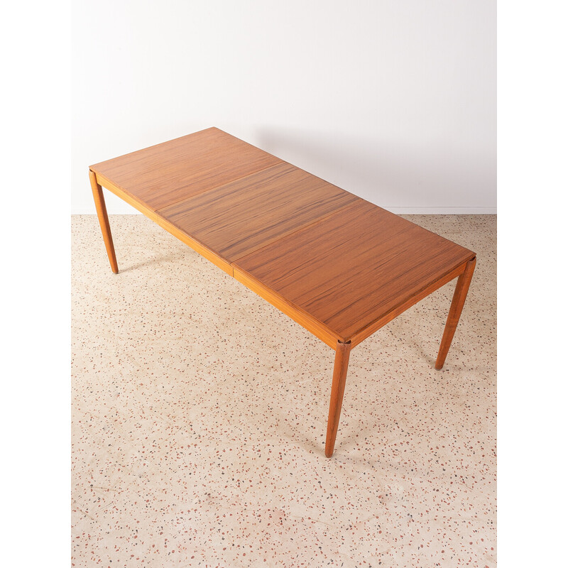 Mesa extensible vintage de teca de H.W. Klein para Bramin, Dinamarca Años 60