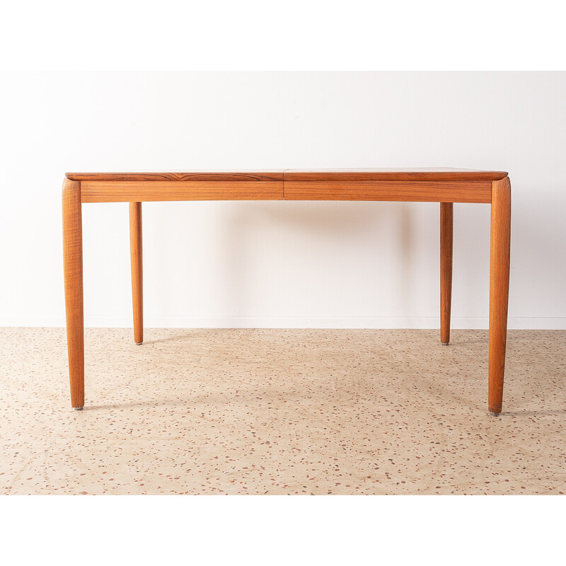 Table vintage à rallonge en teck par H.W. Klein pour Bramin, Danemark 1960