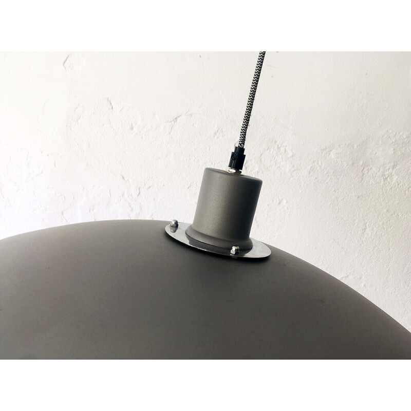 Vintage pendant lamp in gray metal, Denmark 1980s