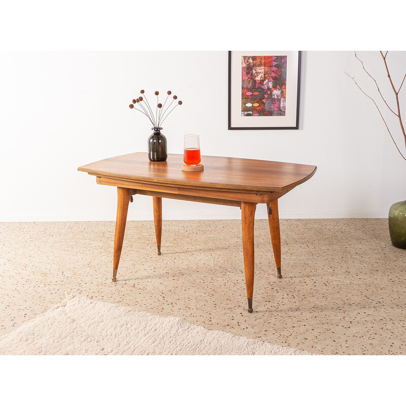 Vintage adjustable coffee table in solid wood and teak, Germany 1950s