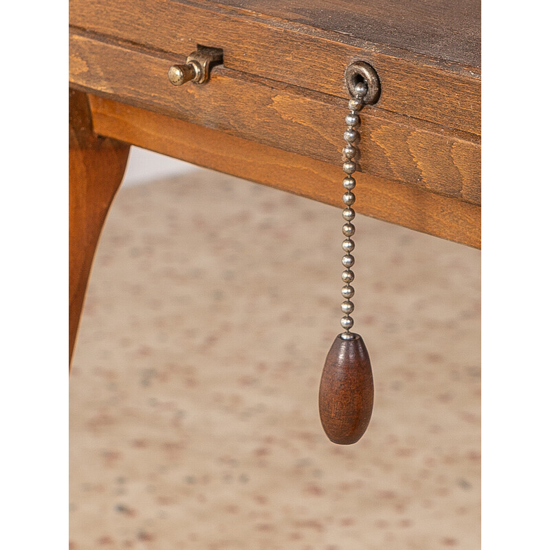 Vintage adjustable coffee table in solid wood and teak, Germany 1950s