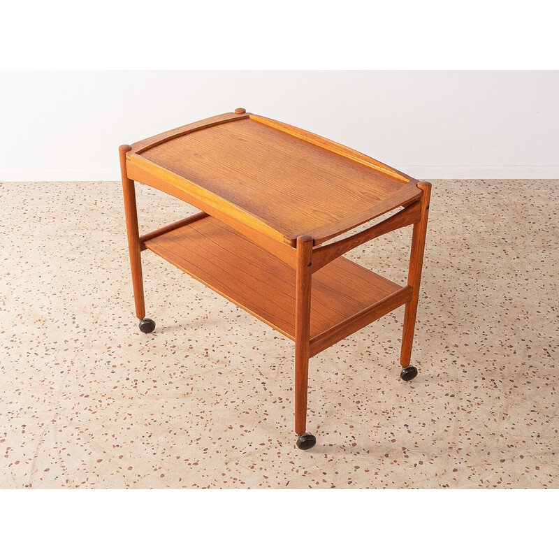 Vintage teak serving trolley for Poul Hundevad, Denmark 1960s