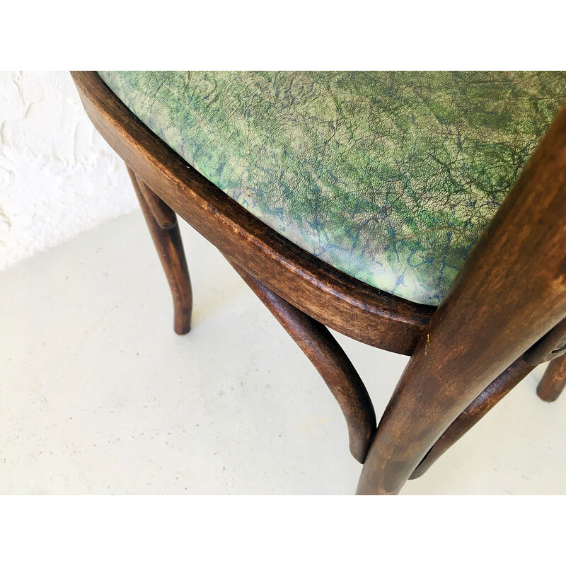 Pair of vintage wooden cafe chairs, 1950s