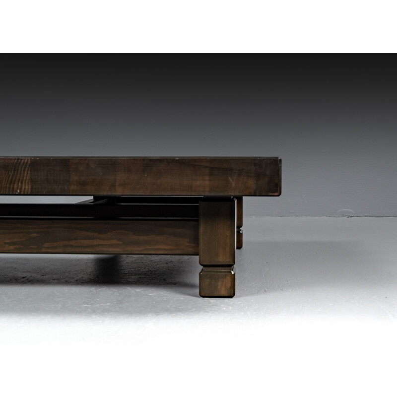 Vintage softwood coffee table, France 1960s