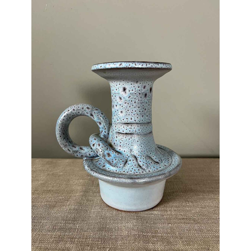 Vintage ceramic candlestick by Jean Austruy