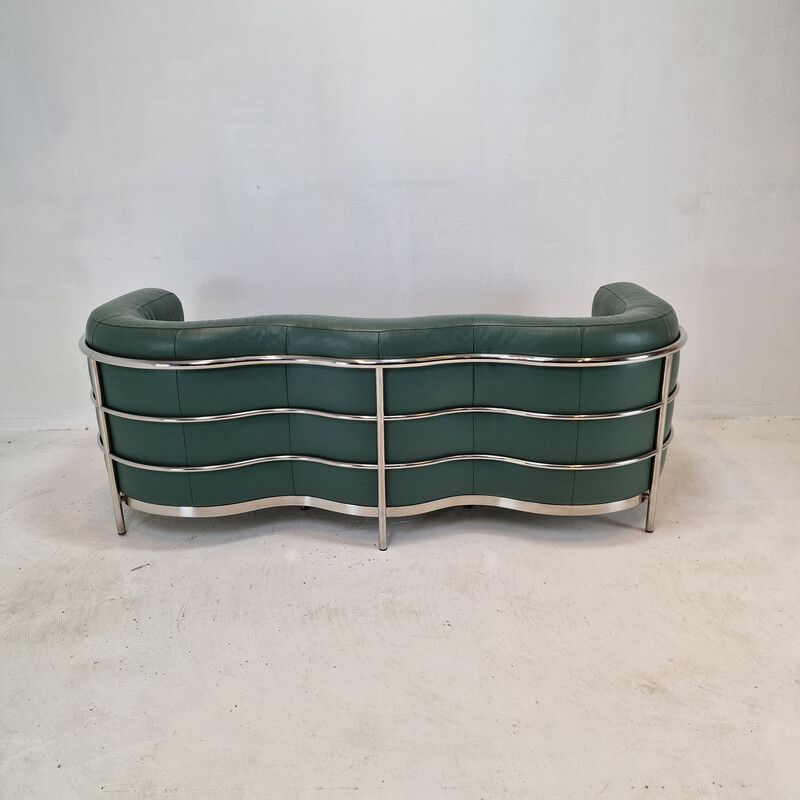 Vintage "Onda" sofa met fauteuil van De Pas, D'Urbino en Lomazzi voor Zanotta, Italië 1985.