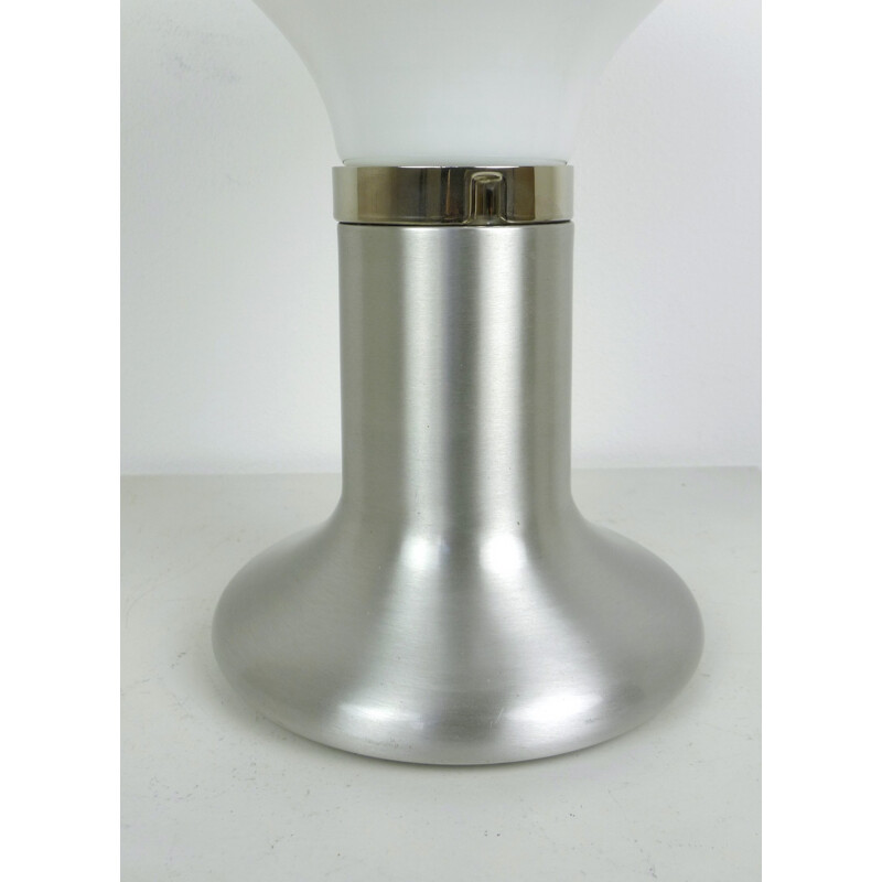 Lampe de table en verre blanc - 1970