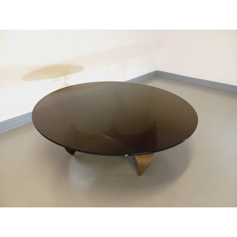 Vintage Propeller coffee table in steel and smoked glass by Knut Hesterberg for Ronald Schmitt, 1960