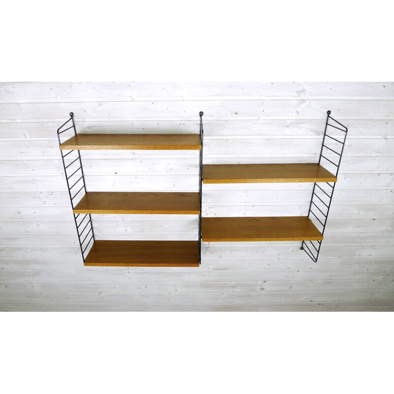 Teak shelves by Nisse Strinning for String Design AB - 1960s