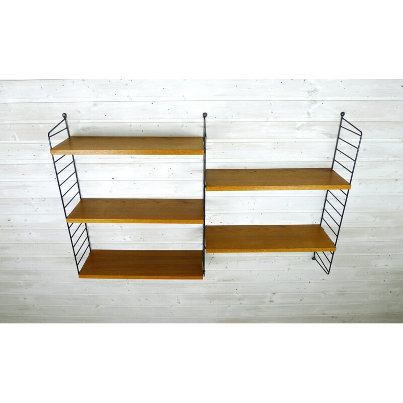 Teak shelves by Nisse Strinning for String Design AB - 1960s