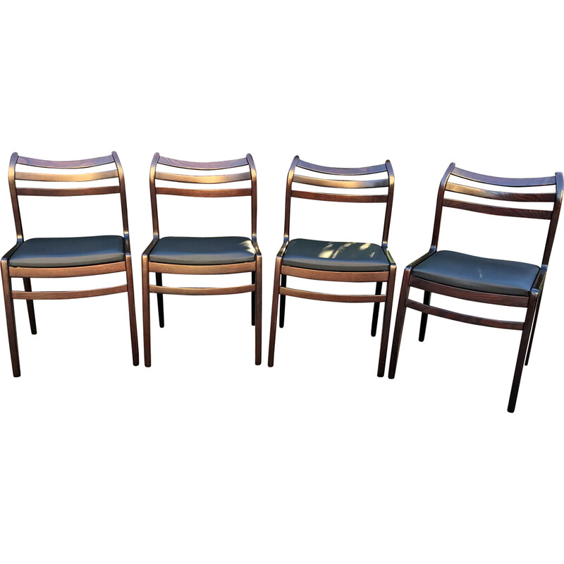 Set of 4 vintage ashwood chairs, 1960