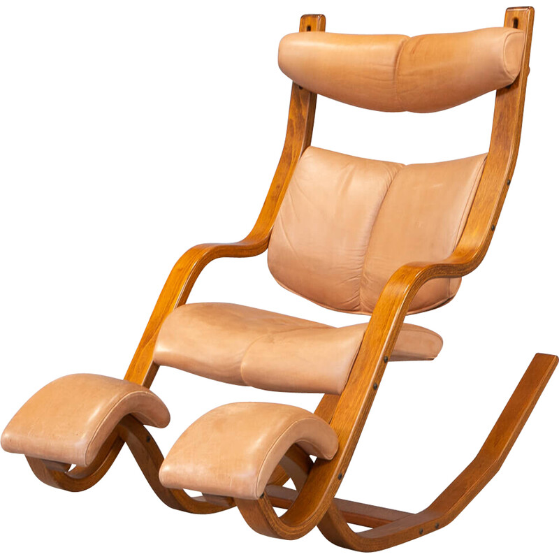 Vintage "gravity" rocking chair by Peter Opsvik for Stokke