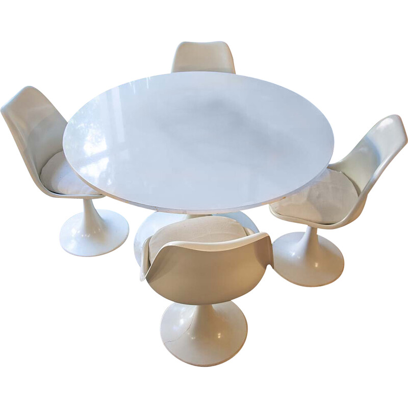 Vintage Ivm Play white dining set, 1960