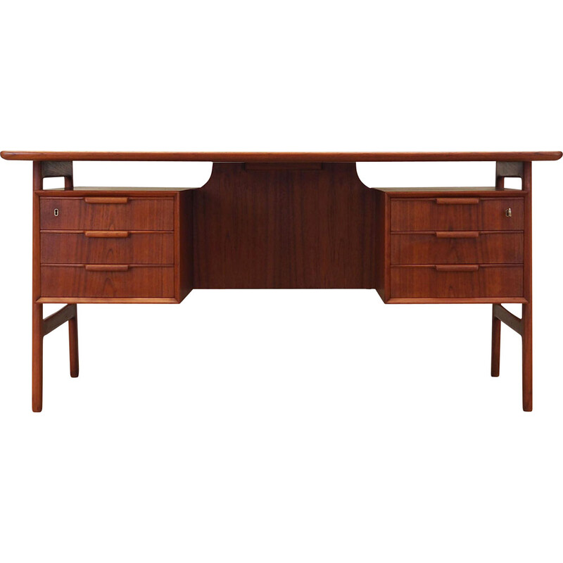 Mesa de teca dinamarquesa Vintage por Omann Jun, 1970s