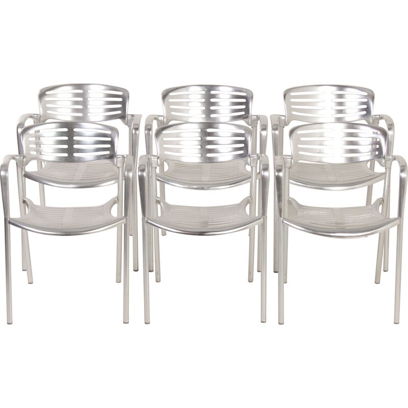 Set of 6 vintage Toledo chairs by Jorge Pensi for Amat-3, 1980s