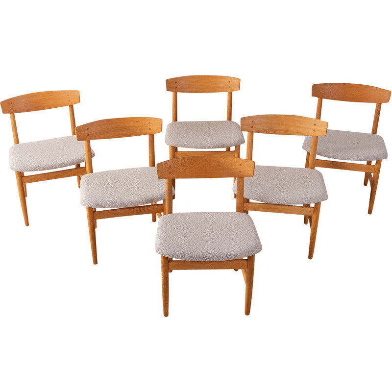 Conjunto de 6 cadeiras de jantar vintage de Børge Mogensen para Karl Andersson e Söner, Suécia 1950