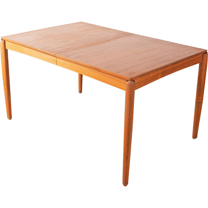 Tavolo vintage allungabile in teak di H.W. Klein per Bramin, Danimarca 1960