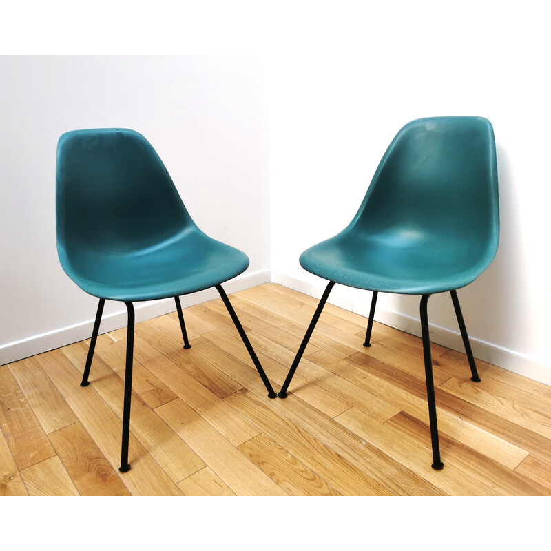 Vintage Dsx chair in steel, shell and plastic by Charles & Ray Eames for Vitra