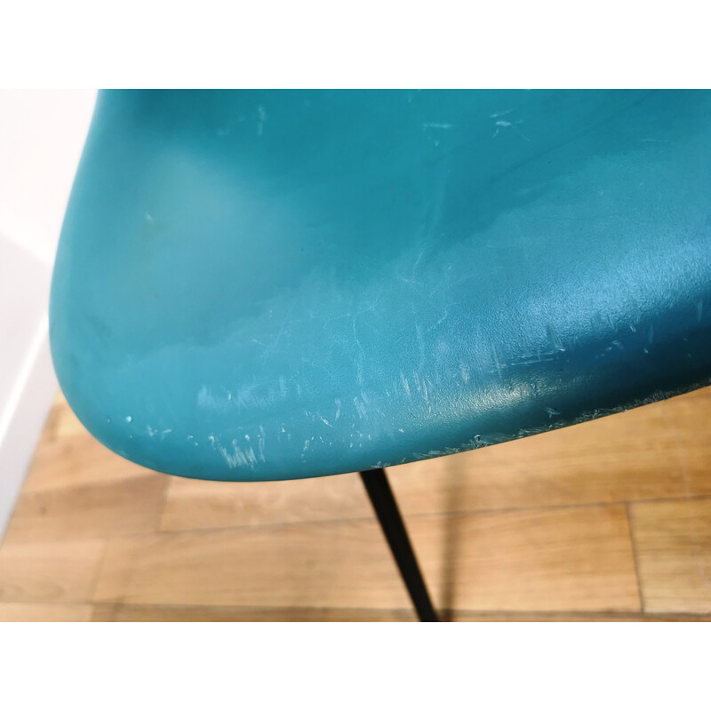 Chaise vintage Dsx en acier, coque et plastique par Charles & Ray Eames pour Vitra