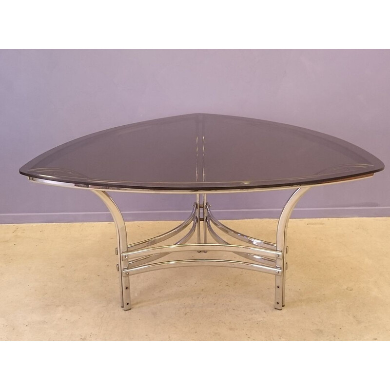 Curved triangular dining table - 1970s