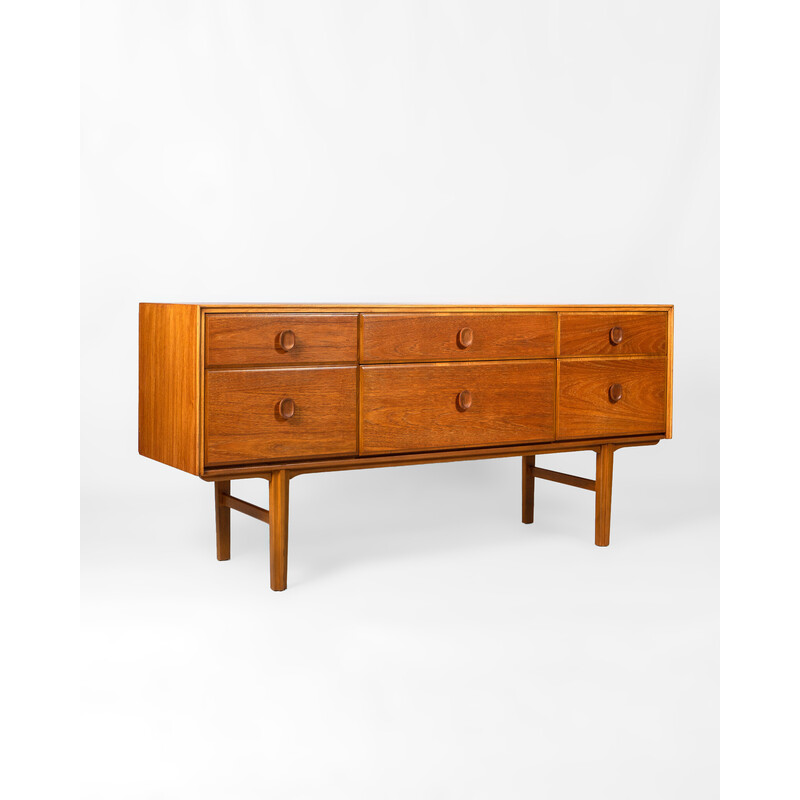 Vintage teak and beech chest of drawers for Meredew Furniture Ltd, United Kingdom 1970