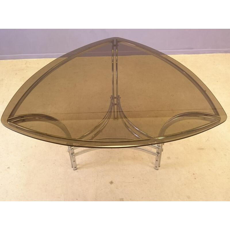 Curved triangular dining table - 1970s