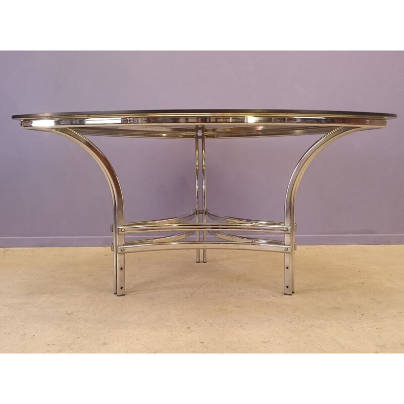 Curved triangular dining table - 1970s