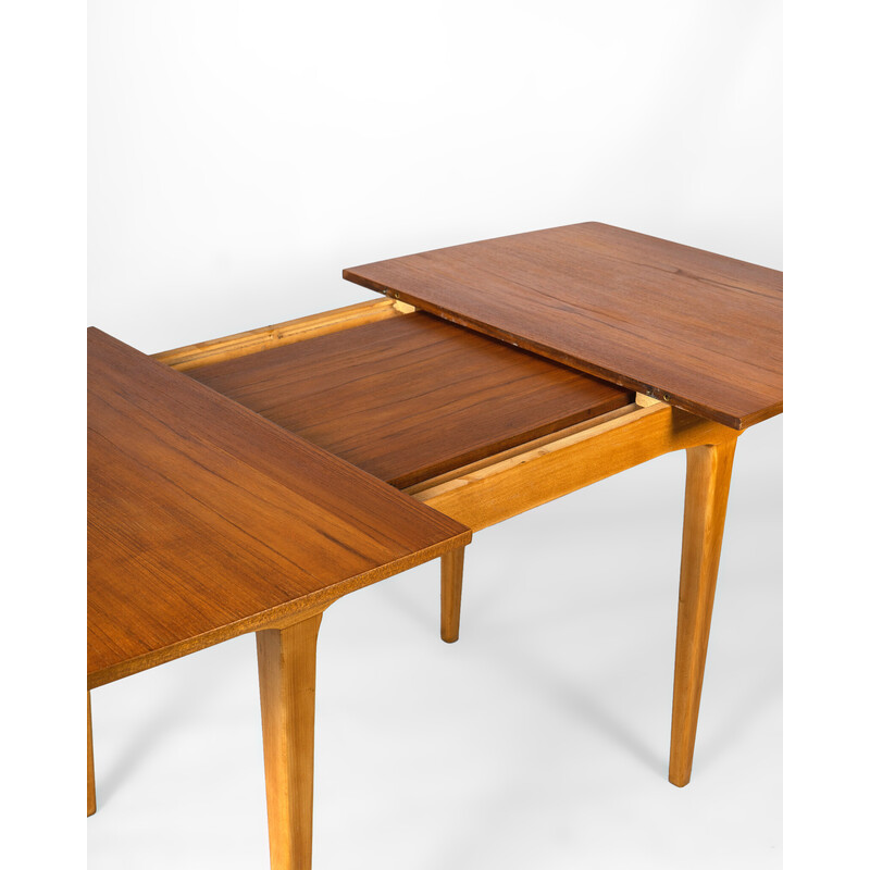 Conjunto de mesa de teca e faia Vintage, Dinamarca 1970