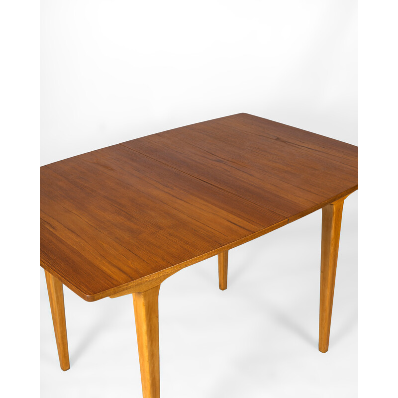 Vintage teak and beech dining set, Denmark 1970s