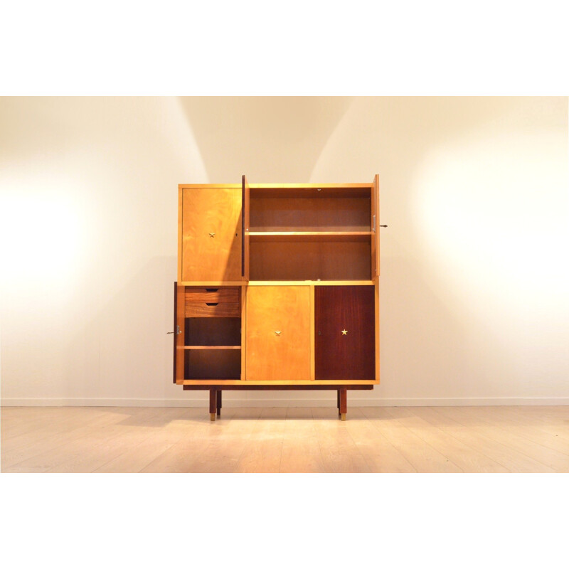 Cabinet bookcase in mahogany - 1950s