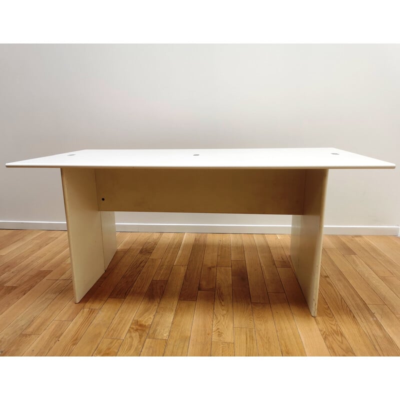 Vintage folding table in white wood for Habitat