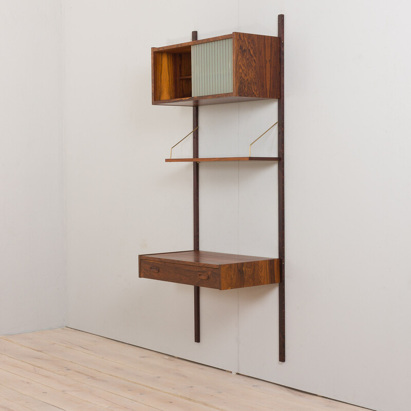 Danish mid century rosewood wall unit by Preben Sorensen for Randers, 1960s