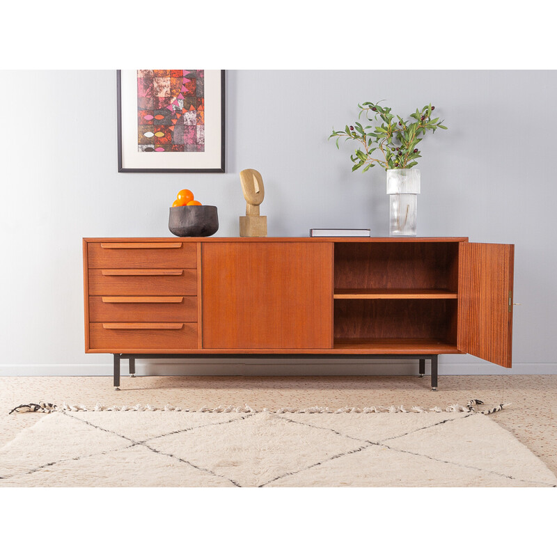 Vintage teak and steel sideboard for Wk Möbel, Germany 1960s