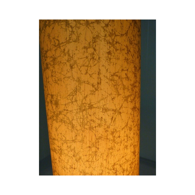 Golden floor lamp with green pattern - 1960s