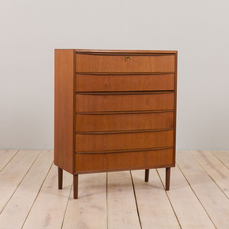 Commode vintage en teck d'Andreas Pedersen pour Aggersund Møbelfabrik, Danemark 1968