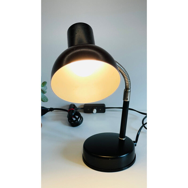 Vintage zwarte industriële lamp, 1960-1970