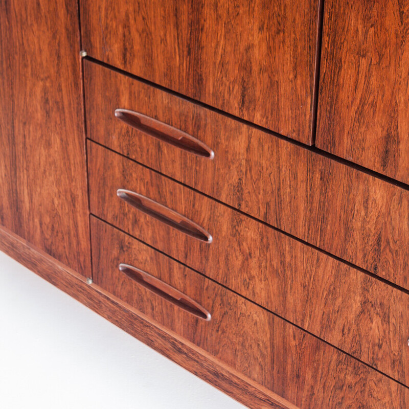 Vintage cabinet with drawers in rosewood, France 1960