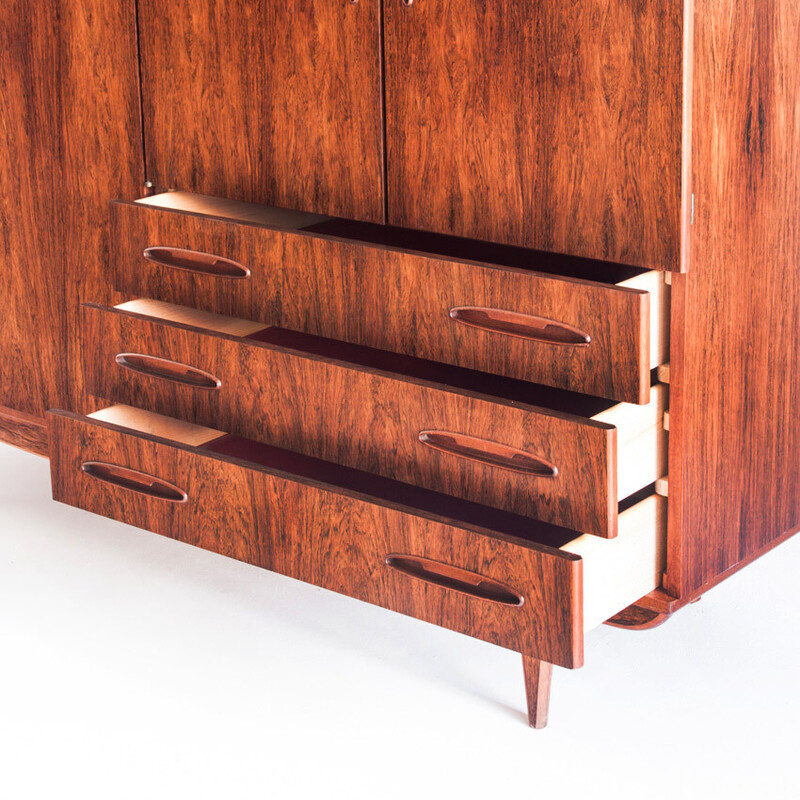 Vintage cabinet with drawers in rosewood, France 1960